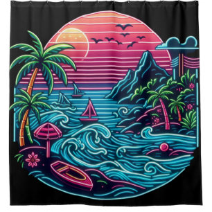 Colourful. Tropical/Hawaiian neon