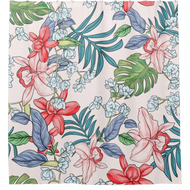 Colourful Tropical Jungle Seamless Print (Front)