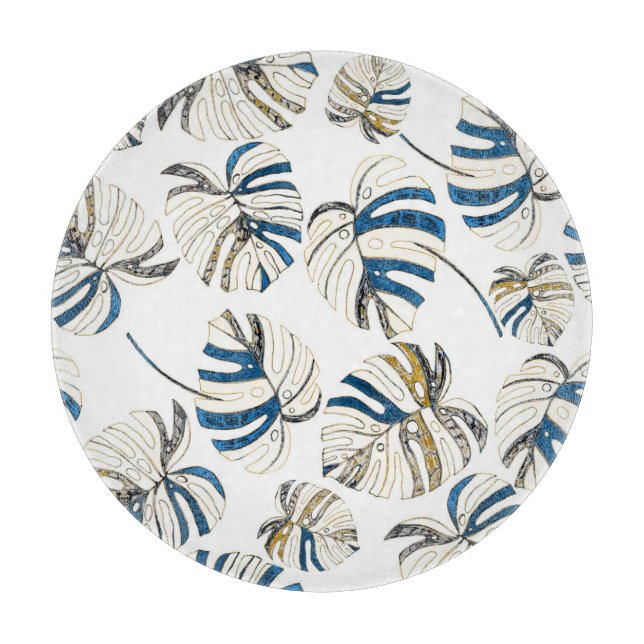 Colourful tropical leaves, modern pattern. cutting board (Front)