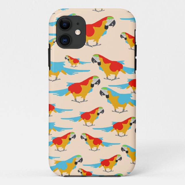 Colourful Tropical Macaw Pattern Case-Mate iPhone Case (Back)