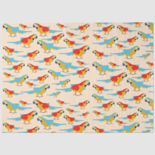 Colourful Tropical Macaw Pattern Tissue Paper