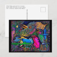 Colourful Tropical Omen Birds Santa Fe Outsider Ar