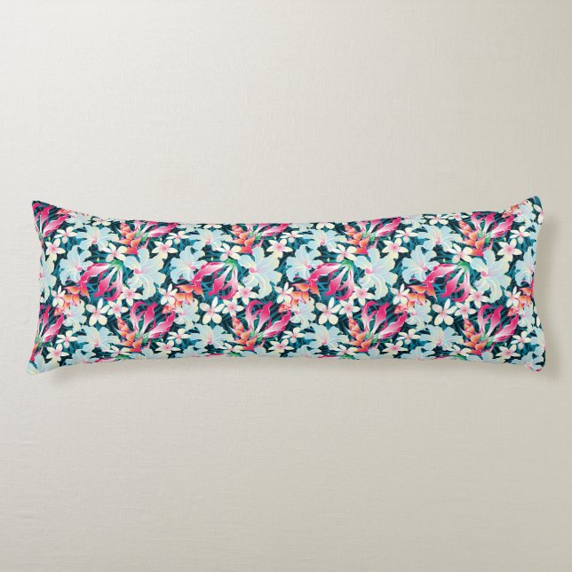 Colourful Tropical Pattern Body Pillow (Front)