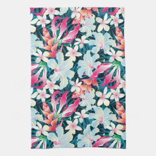 Colourful Tropical Pattern Kitchen Towel