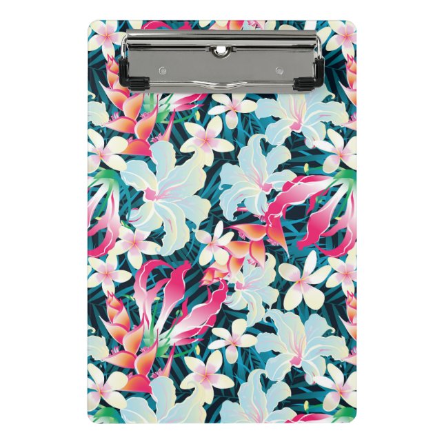 Colourful Tropical Pattern Mini Clipboard (Front)