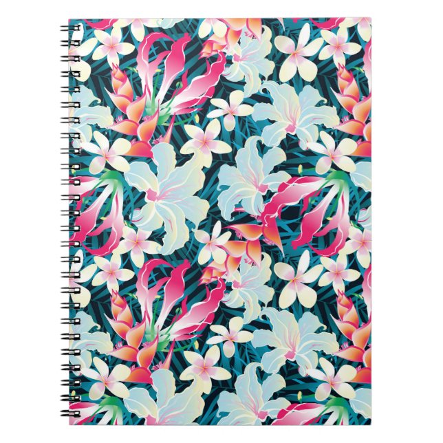 Colourful Tropical Pattern Notebook (Front)