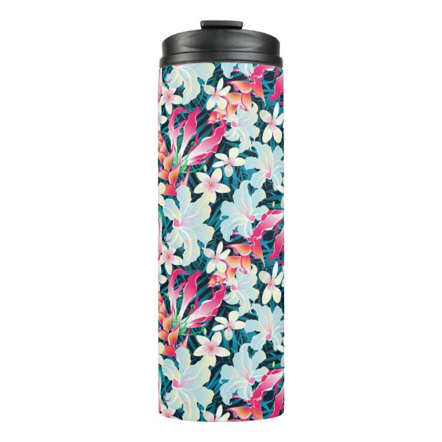 Colourful Tropical Pattern Thermal Tumbler (Front)