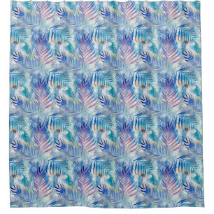 Colourful tropical pattern with palm leaves.