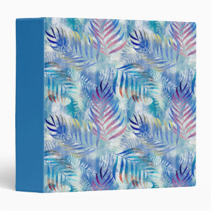 Colourful tropical pattern with palm leaves. binder