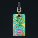 Colourful Tropical Pineapple Luggage Tag<br><div class="desc">Colourful Tropical Pineapple. Artist: Jennifer Goldberger. Image ID: 106375GG.</div>