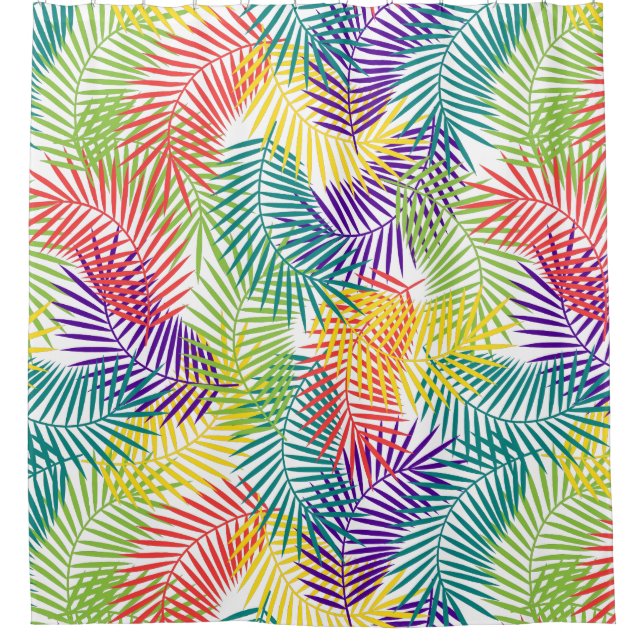 Colourful Tropical Stylized Coconut Leafs Pattern (Front)