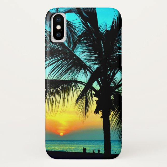 Colourful Tropical Sunset Beach Case-Mate iPhone Case (Back)