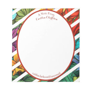 Colourful Tropical Theme Personalized Notepad