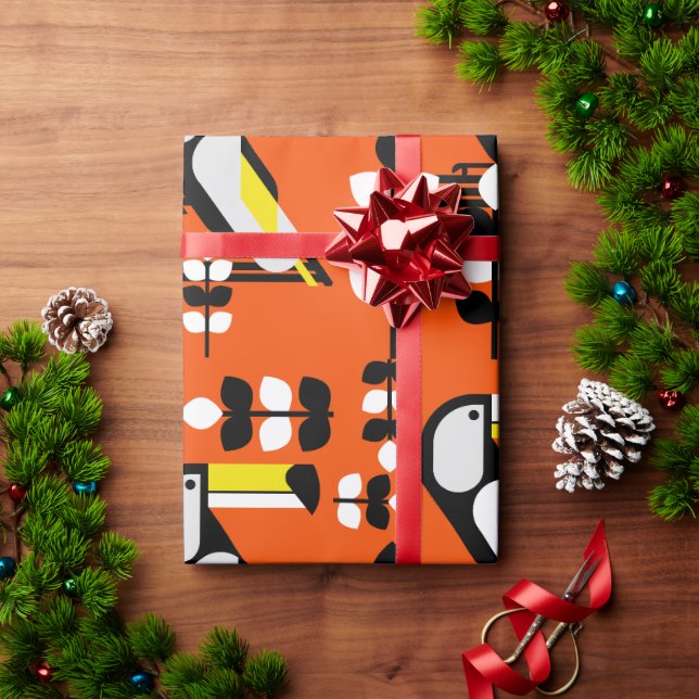 Colourful Tropical Toucan Artwork Wrapping Paper (Holiday Gift)