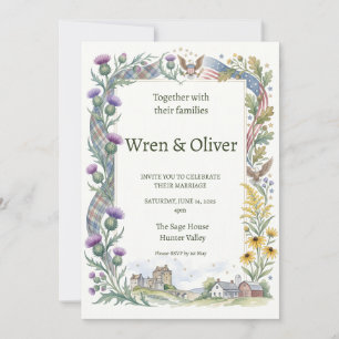 Colourful Tropical Wedding Invitation