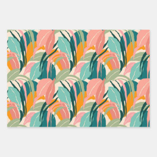 Colourful Tropicals: Beach Palms Wrapping Paper