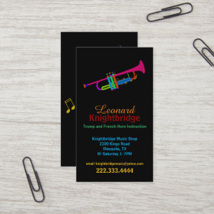 Colourful Trumpet Business Card
