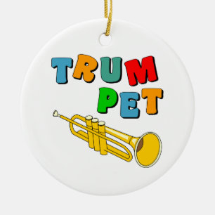 Colourful Trumpet Ceramic Ornament