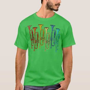 Colourful Trumpet Retro Jazz Musician Trumpeter T-Shirt