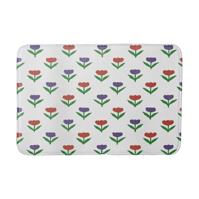 Colourful Tulip Bath Mat (Front)