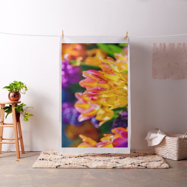 Colourful Tulip Flowers In Spring Fabric (In Situ)