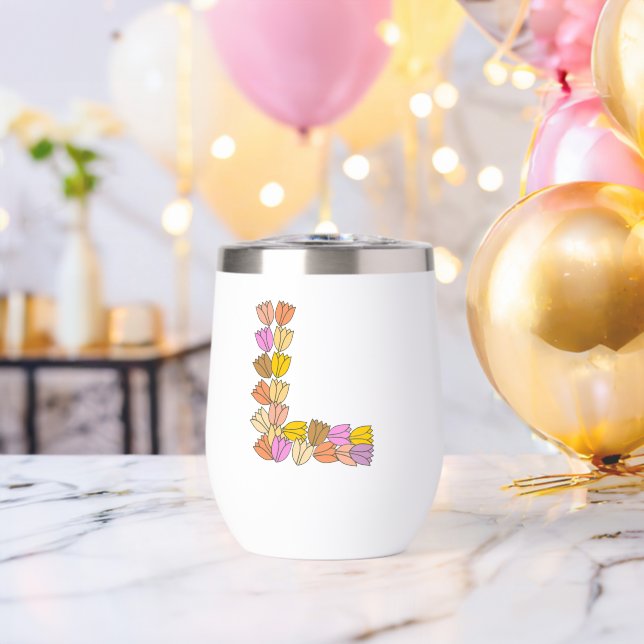 Colourful Tulip Lettered “L” (Bachelor Party (Rotated))