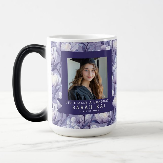 Colourful Tulip Print Certified Pharmacist Magic Mug (Left)