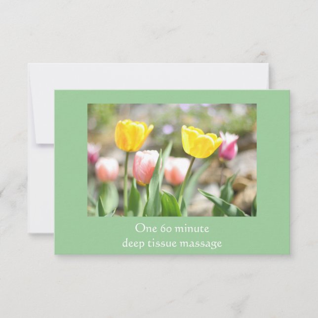 Colourful Tulips Gift Certificate (Front)
