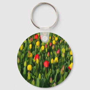 Colourful Tulips Keychain