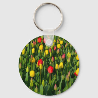 Colourful Tulips Keychain