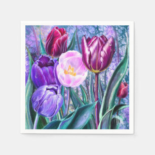 Colourful Tulips Napkins