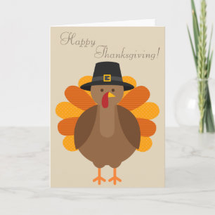 Colourful Turkey   Thanksgiving Cards