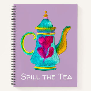 Colourful Turkish teapot watercolor Notebook