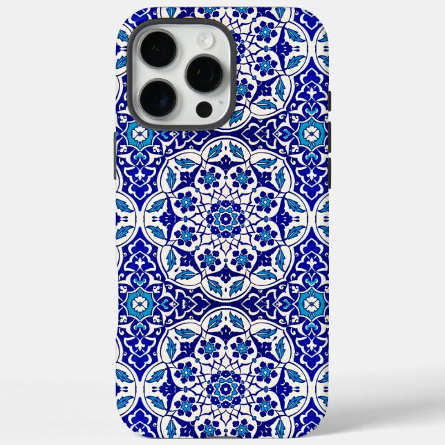 Colourful Turkiye Ottoman Iznik Blue White Pattern Case-Mate iPhone Case (Back)