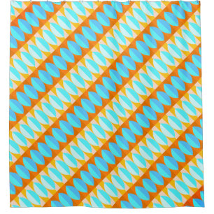 Colourful Turquoise Blue Orange Yellow Pattern