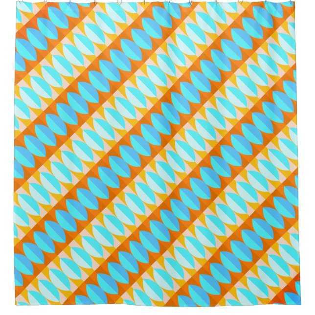 Colourful Turquoise Blue Orange Yellow Pattern (Front)