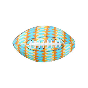 Colourful Turquoise Blue Orange Yellow Pattern Football
