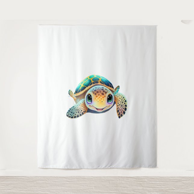 Colourful Turtle Tapestry (Front)