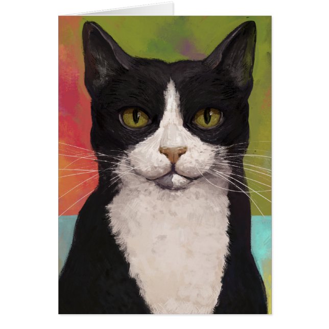 Colourful Tuxedo Cat (Front)