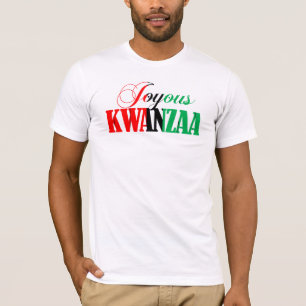 Colourful Typography Joyous Kwanzaa T-Shirt