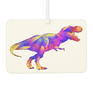 Colourful Tyrannosaurus Rex Psychedelic Dinosaur Air Freshener