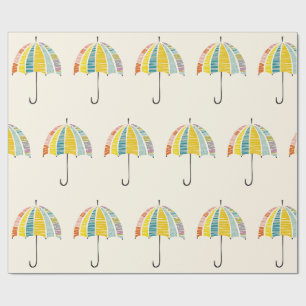 Colourful Umbrella – Bright & Cheerful Rainy Day Wrapping Paper