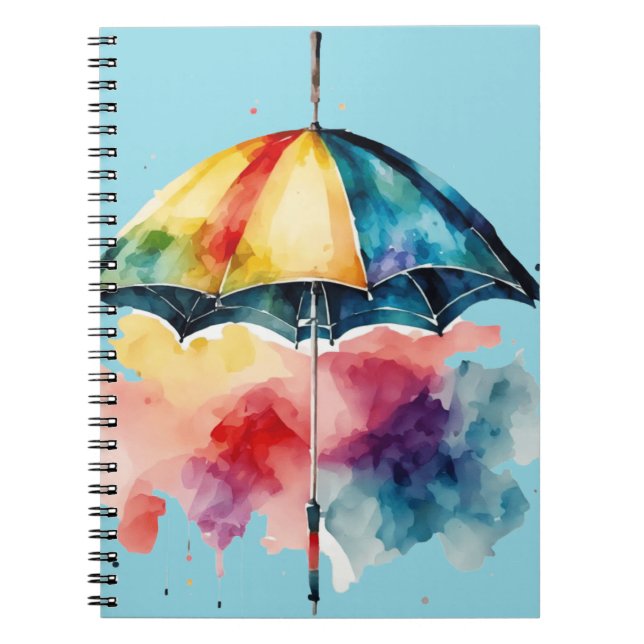 Colourful Umbrella  Notebook (Front)
