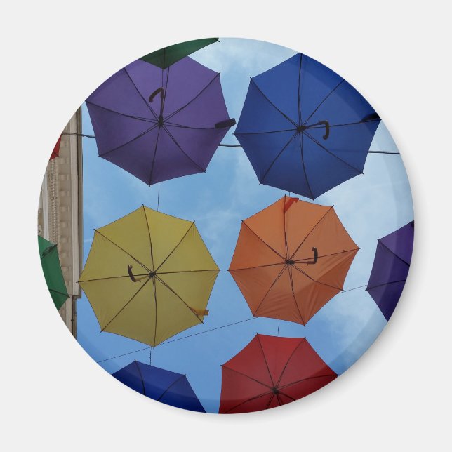Colourful umbrellas magnet (Front)