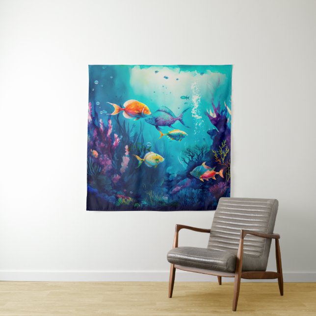 Colourful under the sea landscape tapestry (In Situ)