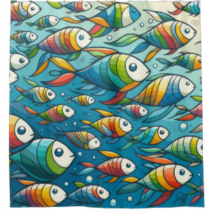 Colourful underwater fish art