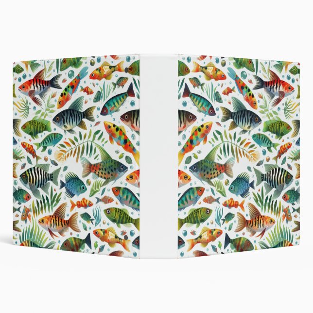 Colourful underwater fish art binder (Background)