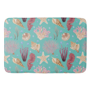 Colourful Underwater Life Pattern Bath Mat