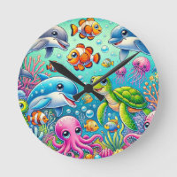 Colourful Underwater Scene Featuring Playful Sea