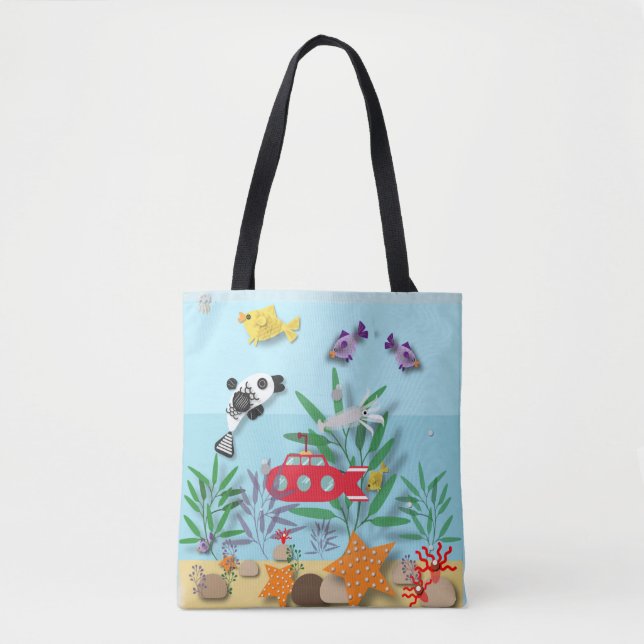 Colourful Underwater Scene   Tote Bag (Front)